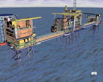 An artist's impression of GDF Suez’s Cygnus development in the southern North Sea.