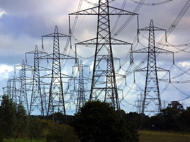 Powerlines at Sizewell power station