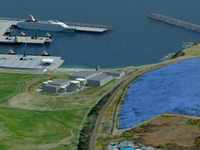 Artist's impression of the proposed Nigg Bay port