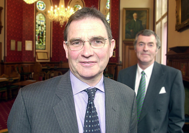 Former energy minister Brian WIlson (front)