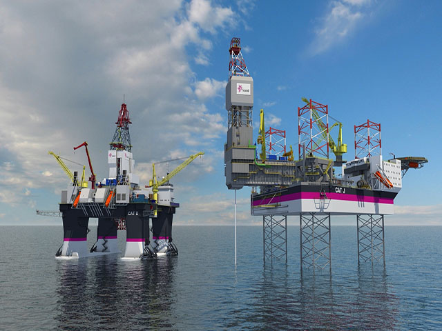 Statoil 's impression of two types of new rig it is asking firms to design for its operations in the Norwegian Continental Shelf.