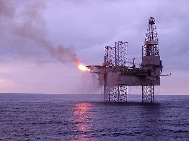 A file photo of the Galaxy II jack-up rig at the Catcher field in the North Sea