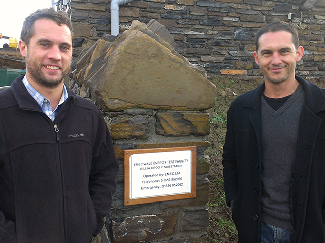 Shawn and Glen Ryan at EMEC in Orkney