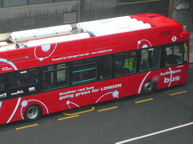 A hydrogen-powered London bus. Aberdeen is looking to be at the forefront of the move in Scotland.