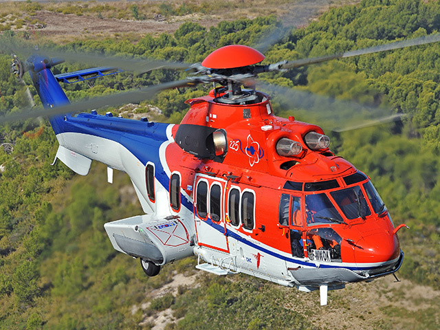 A Super Puma EC225 operated by CHC Scotia.