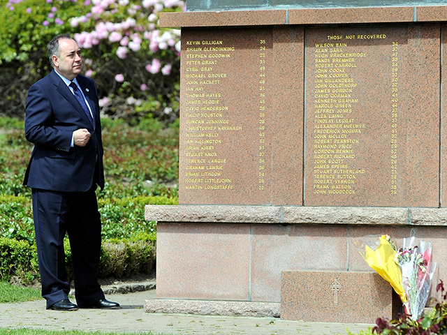 Alex Salmond at the Piper Alpha memorial