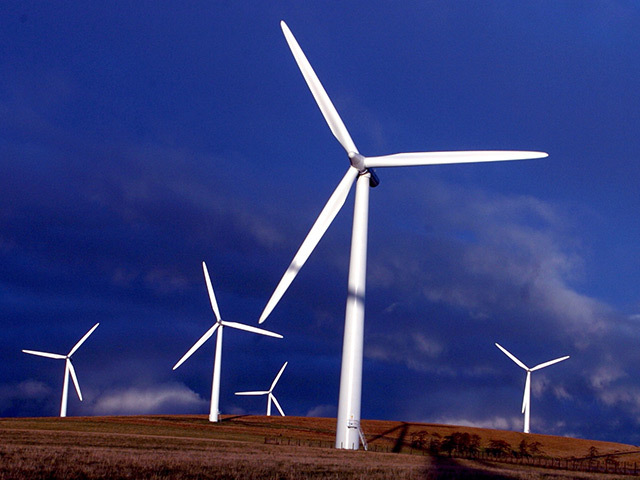 A windfarm near Huntly. Plans for a large-scale farm at Hill of Braco are in doubt.