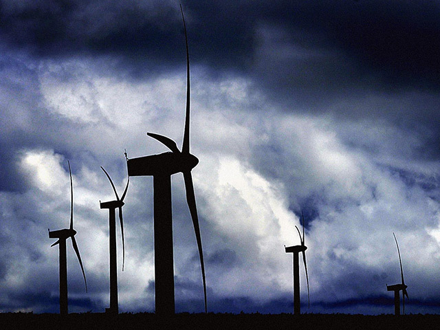 Wind turbines in north Scotland