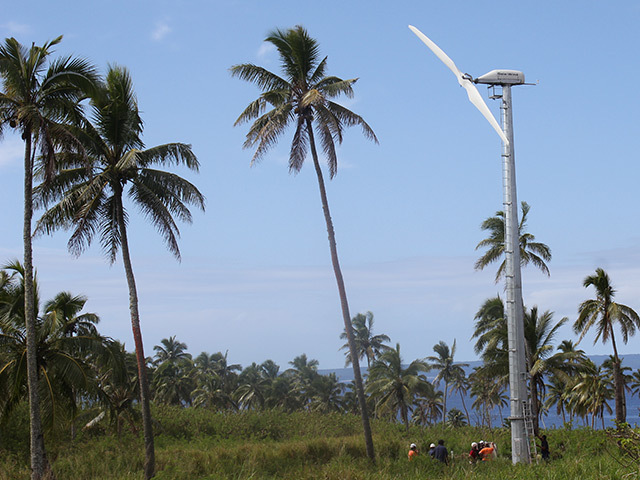 A Gaia-Wind turbine on Tonga