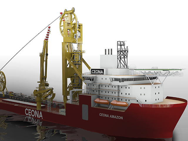 RESILIENT: The hybrid construction and pipelay vessel Ceona Amazon will be well suited for operations in challenging environments