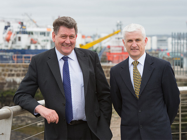 Richard Clarke, left, with Dave Mackay, co-founders of REC