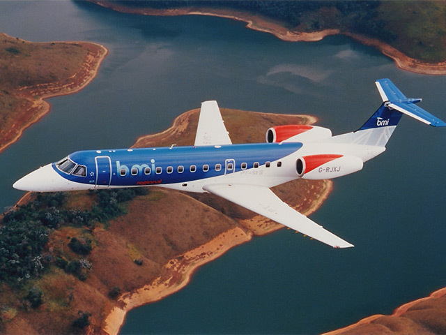 An Embraer 145 jet will fly between the oil and gas hubs