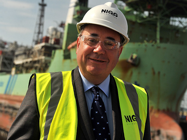 First Minister Alex Salmond on a visit to Nigg Energy Park last month