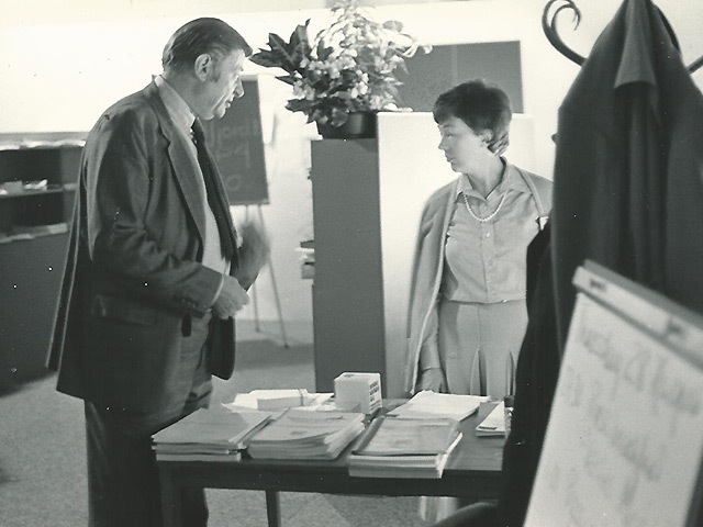 David Stott and Judith Patten - back in the days before email and smart phones