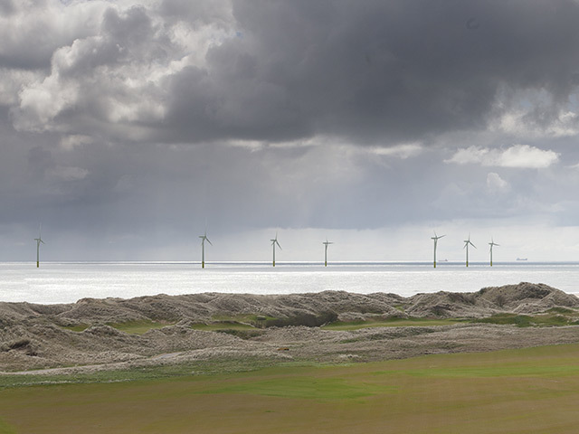 Artist's impression of the EOWDC turbines offshore