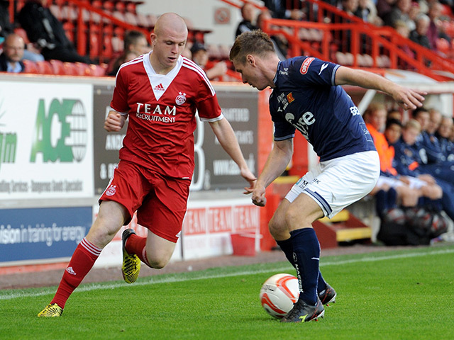 Aberdeen's Craig Storie and Viking 's Trond Erik Bertelsen