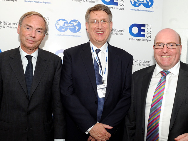 MAPPED OUT VIEWS: Oil and gas chiefs Sam Laidlaw, Malcolm Webb and Bob Keiller. Jim Irvine