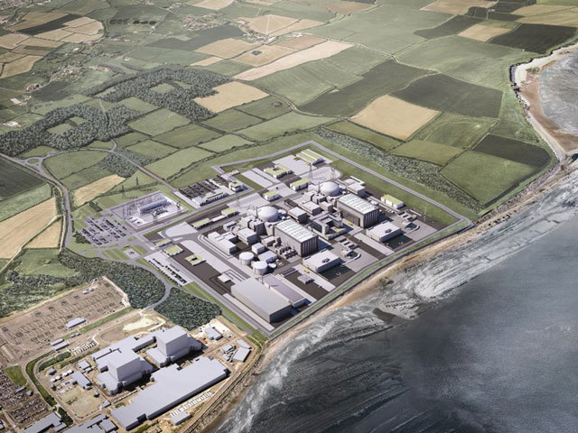 Computer generated image issued by EDF of the planned  Hinkley  Point C nuclear plant, agreed with the UK Government.