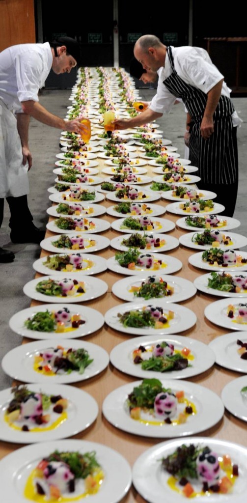 Preparing the food at the 2013 Energy Ball