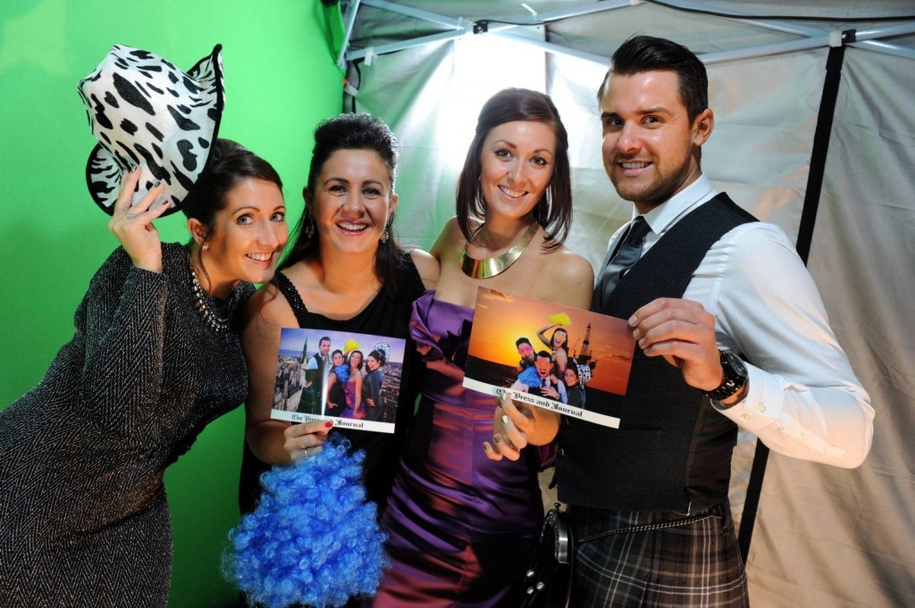 Sarah Coutts, Louise Lonie, Eilidh Stewart and Steven Daun in the Photo Booth.