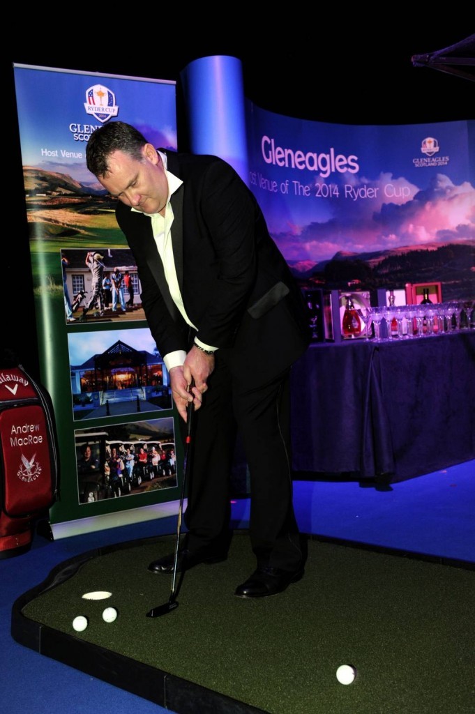 Neil Campbell tests his putting skills