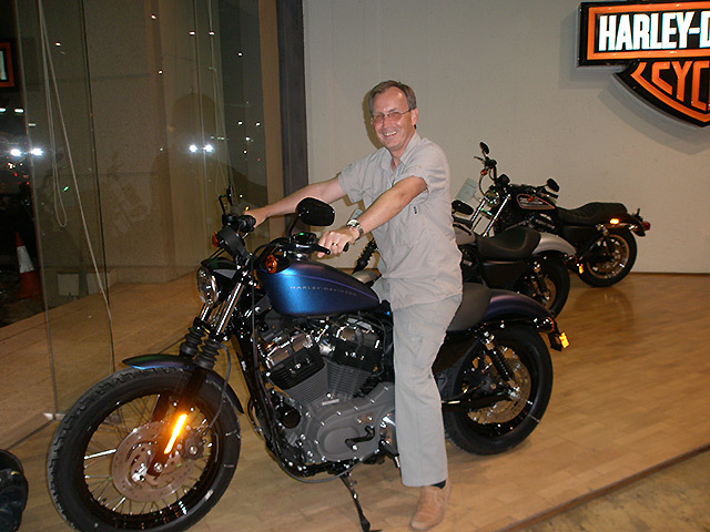 Dr Bill Freeland . . . a Harley Davidson fan