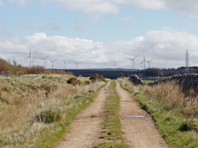 Artist impression of 21-turbine  Limekiln Wind Farm