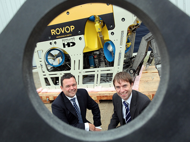 BIG DEAL: Ceona’s Stuart Cameron and ROVOP’s Steven Gray expect to create 50 jobs each with the contract