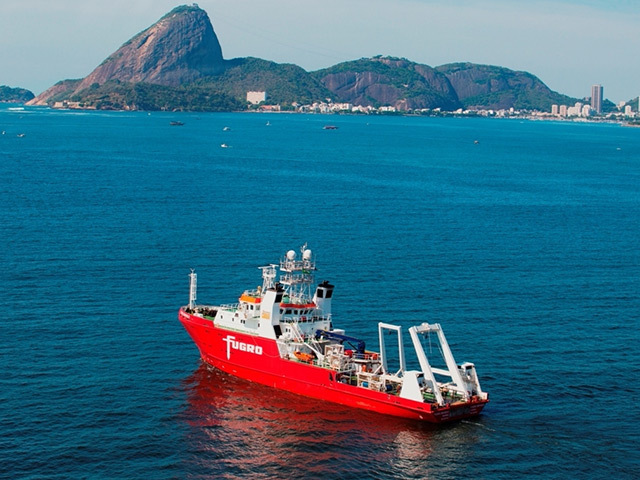 Survey vessel Fugro Brasilis off Rio de Janeiro