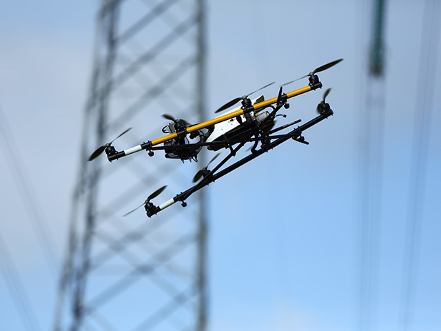 One of Cyberhawk's remotely operated aerial vehicles