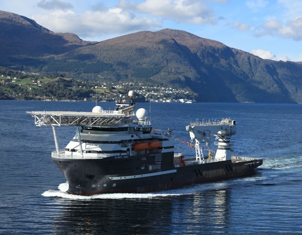 The Olympic Ares will be joint marketed by Bibby Offshore and Olympic Shipping.