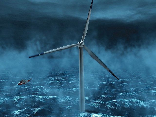 Artist's impression of the Hywind turbine