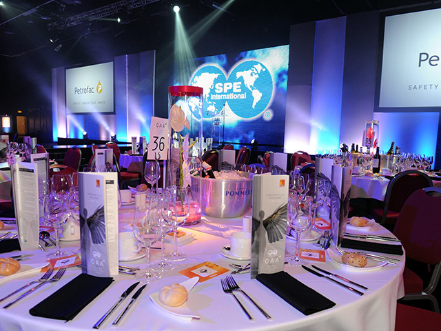 Tables at the 2013 Offshore Achievement Awards