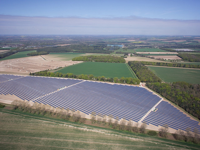 The 11MW Burntstalks solar farm in Norfolk.