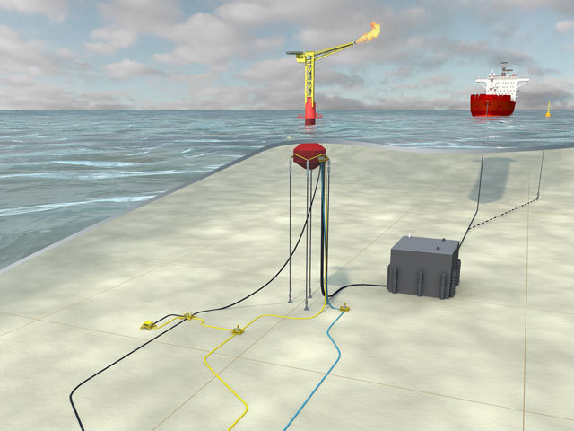 Enegi's unmanned buoy system mock-up for the Fyne field