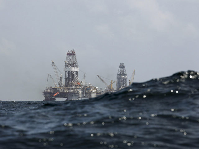 Oil rigs in the Gulf of Mexico