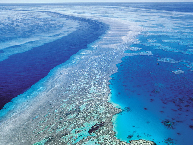 The Great Barrier Reef off Queensland