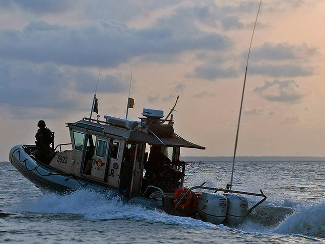 A Cameroon BIR navy patrol