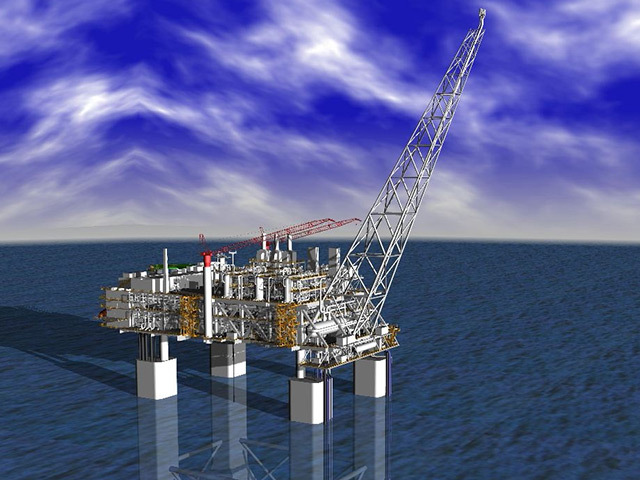 Artist's impression of the Wheatstone LNG project