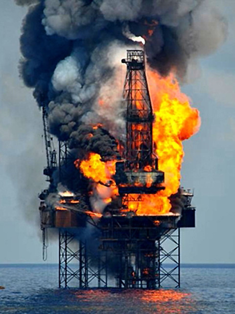 The Montara spill occured after a blowout and fire on the Montara platform in 2009