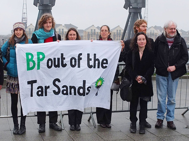 Anti-tar sand oil campaigners protest in London last year