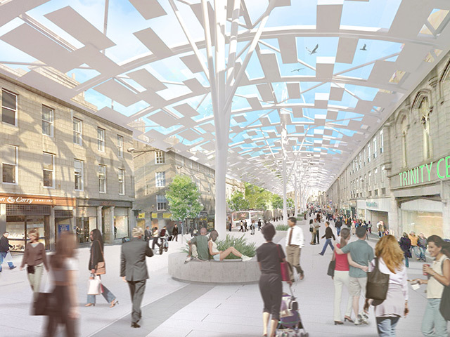 How the proposed canopy would look over Union Street