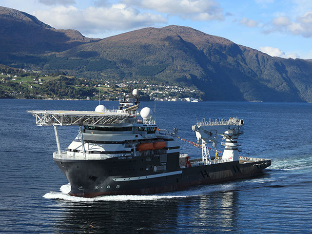 Olympic Ares, on charter to Bibby Offshore from April this year.