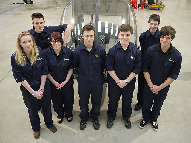 Apprentice helicopter engineers in training to join CHC Helicopter