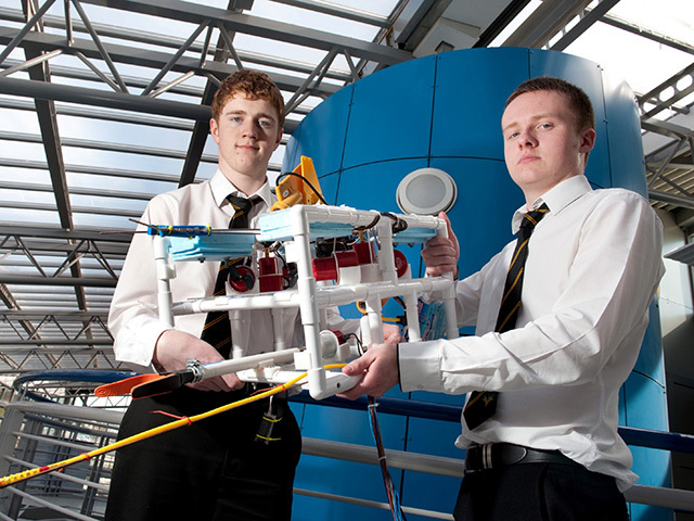 Local school pupils built their own ROV for a recent international competition
