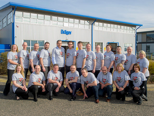 Dräger’s Aberdeen team outside the newly expanded site office