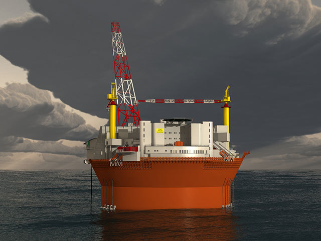 Visualisation of the Goliat FPSO by Eni Norge