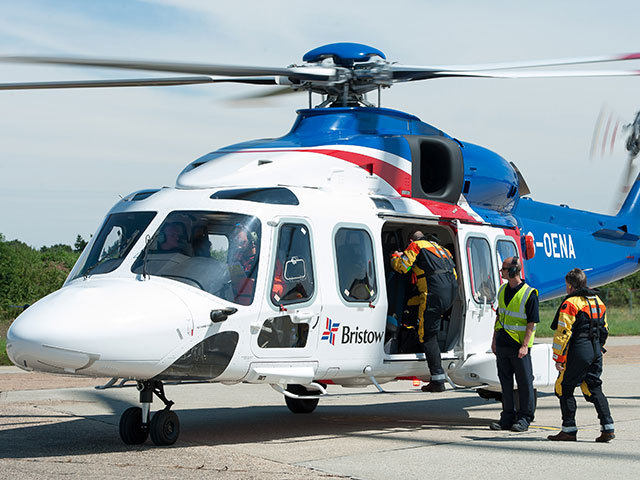 An AW 189 helicopter operated by Bristow.