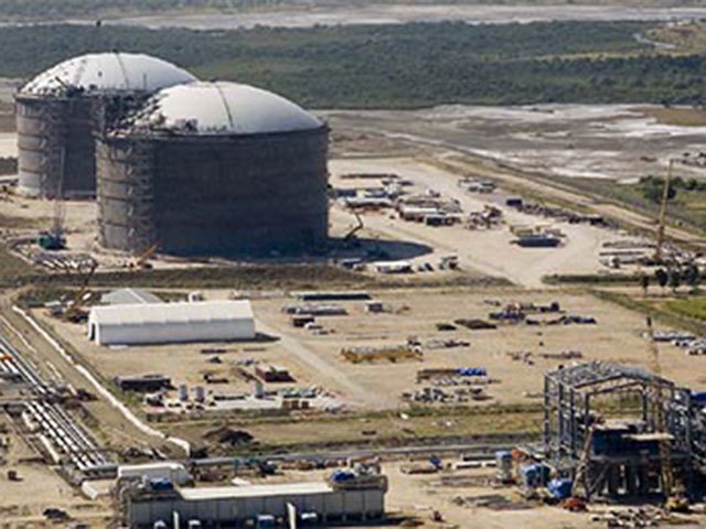 Oil Search's PNG LNG Project storage tanks. Photo by Oil Search