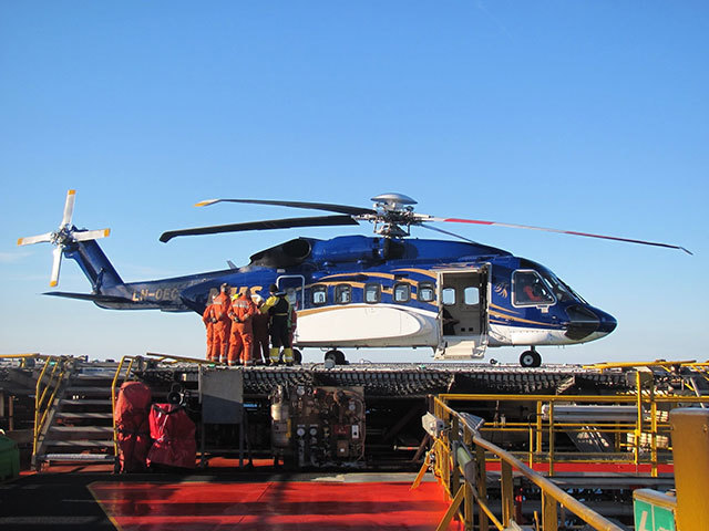 A Bond S-92 helicopter